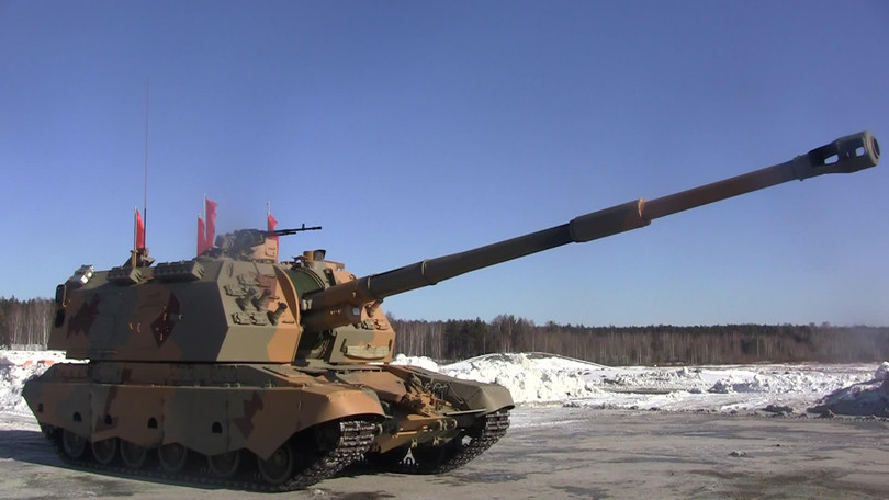 Pháo tự hành Msta-S của Nga (Ảnh: RIA).