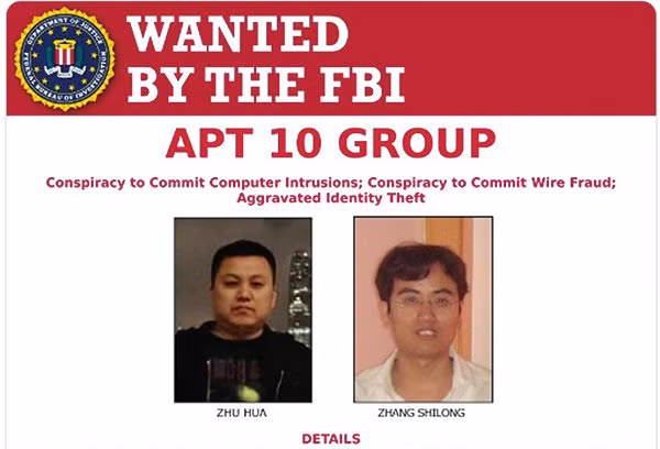 Hai công dân Trung Quốc bị Bộ Tư pháp khởi tố, FBI truy nã về tội xâm nhập mạng lấy cắp tài liệu cơ mật của Mỹ và 12 nước khác