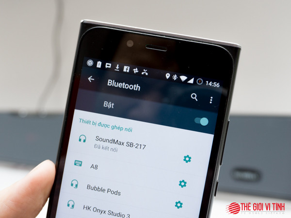 Thử nghiệm thực tế cho thấy Soundmax Soundbar SB-217 có tốc độ kết nối Bluetooth nhanh.
