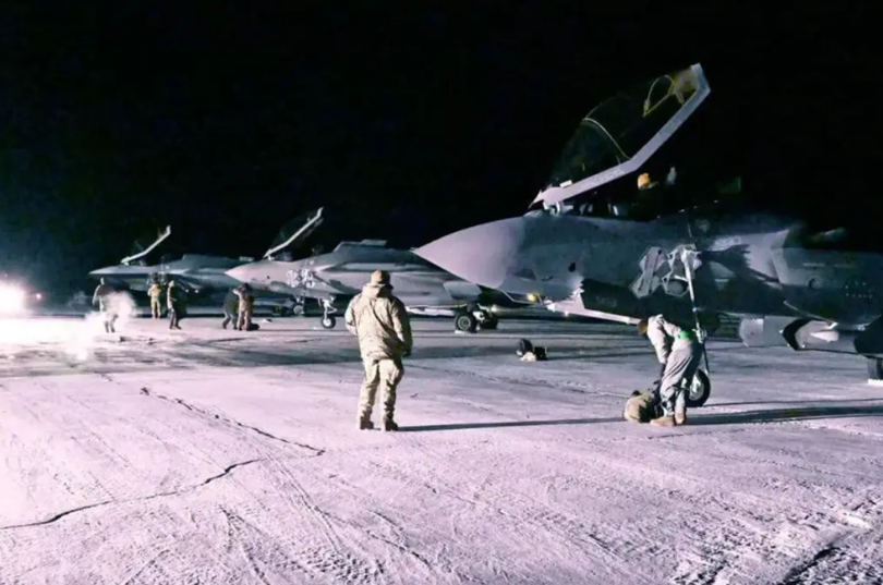 Máy bay chiến đấu tàng hình F-35A được Mỹ triển khai tới căn cứ Pituffik. Ảnh: Ifeng.