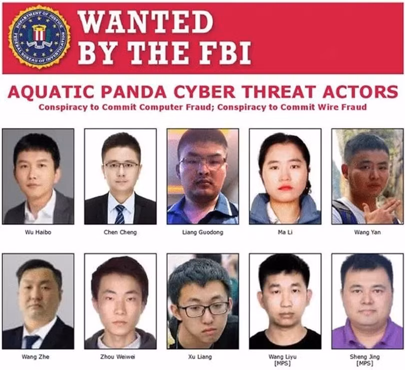 10 người thuộc Công ty Anxun (i-Soon) bị FBI phát lệnh truy nã với cáo buộc tin tặc. Ảnh: ETtoday.