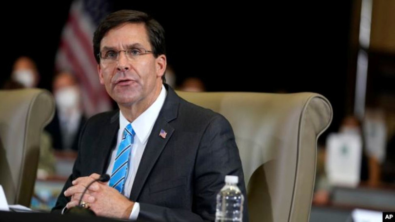 Bộ trưởng Quốc phòng Mỹ Mark Esper: Mỹ cần phải cạnh tranh quyết liệt hơn với Trung Quốc trong nhiều lĩnh vực, bao gồm cả quân sự, nhưng không cho rằng Trung Quốc hiện là mối đe dọa không thể tránh khỏi và "sẽ không xảy ra chiến tranh với họ" (Ảnh: AP).