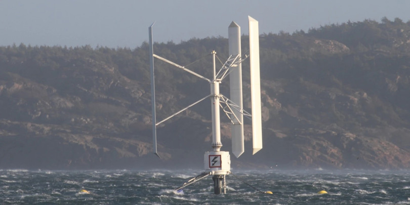 Tua-bin điện gió nổi trục đứng S2X của SeaTwirl. Ảnh Electrek.