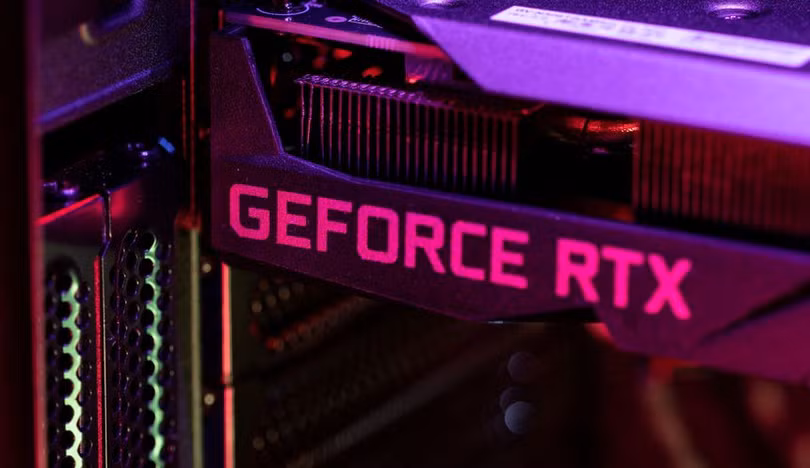 Card đồ họa đa năng Nvidia GeForce RTX, sử dụng chip Nvidia trong viện nghiên cứu Trung Quốc. Ảnh Dado Ruvic/Reuters