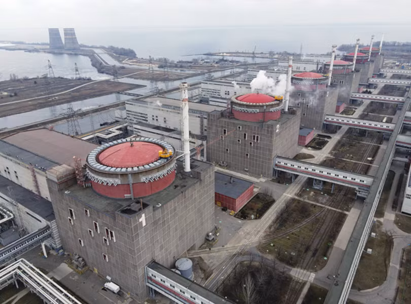 Hiện Nhà máy điện Zaporozhye được quân Nga kiểm soát nhưng do Công ty Điện hạt nhân Quốc gia Ukraine vận hành (Ảnh: Reuters).
