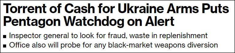 Bài viết của Bloomberg về vấn đề vũ khí viện trợ cho Ukraine bán chợ đen.