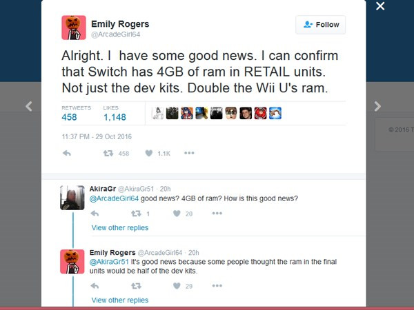 Máy chơi game Nintendo Switch trang bị RAM 4GB ảnh 1 Máy chơi game Nintendo Switch trang bị RAM 4GB ảnh 1