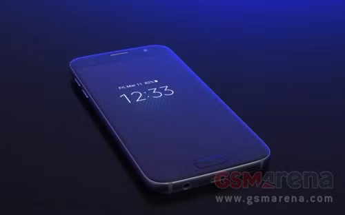 Ảnh đồ họa mẫu smartphone Samsung Galaxy S8.