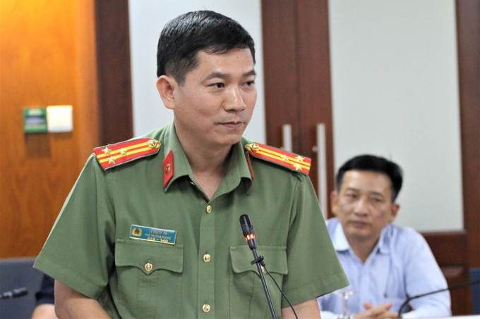 Ông Lê Mạnh Hà, Phó trưởng phòng Tham mưu Công an TPHCM (Ảnh: Q.Huy).