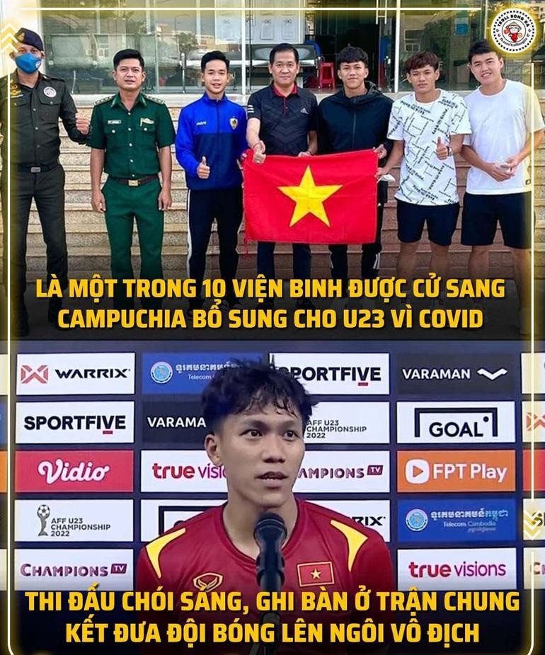 Bảo Toàn, "viện binh" chất lượng giúp đội tuyển U23 Việt Nam lên ngôi vô địch (Ảnh: Troll bóng đá).