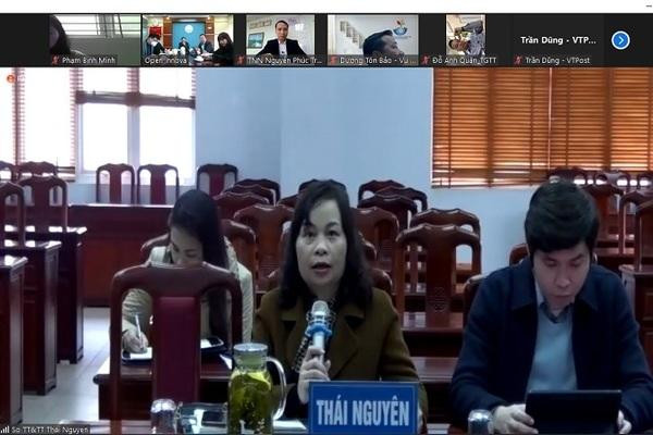 Điểm cầu Sở TT&TT Thái Nguyên.