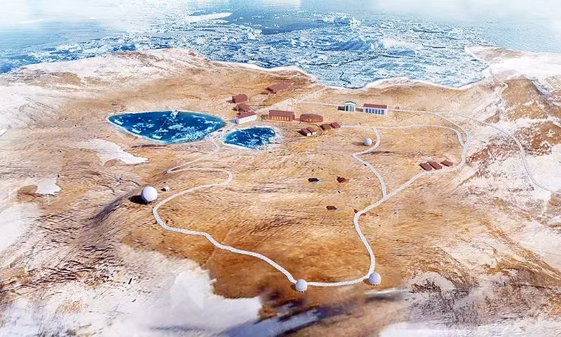 Trạm không gian Trung Sơn của Trung Quốc ở Nam Cực, Ảnh Tập đoàn Khoa học và Công nghiệp Hàng không vũ trụ Trung Quốc.