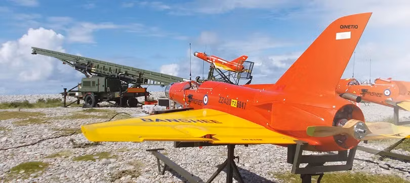 Một máy bay không người lái khác trong danh mục QinetiQ, UAV mục tiêu trên không Banshee Whirlwind điều khiển từ xa. Ảnh QinetiQ Một máy bay không người lái khác trong danh mục QinetiQ, UAV mục tiêu trên không Banshee Whirlwind điều khiển từ xa. Ảnh QinetiQ