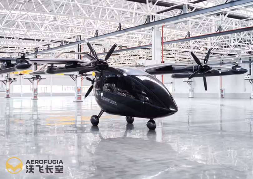 Máy bay taxi eVTOL TP-2 của Aerofugia thuộc công ty sản xuất ô tô Geely. Ảnh Geely/Weibo.