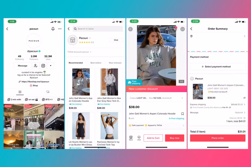 Mua sắm trực tiếp trên TikTok Shop. Ảnh Ad Age
