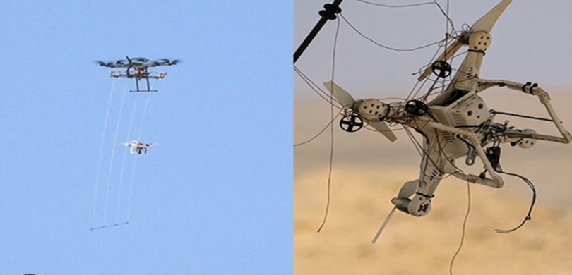 UAV Goshawk bắt thành công một UAV thù địch và vô hiệu hóa. Công ty cho biết đã đánh chặn thành công hơn 680 UAV thù địch. Ảnh NoCamels