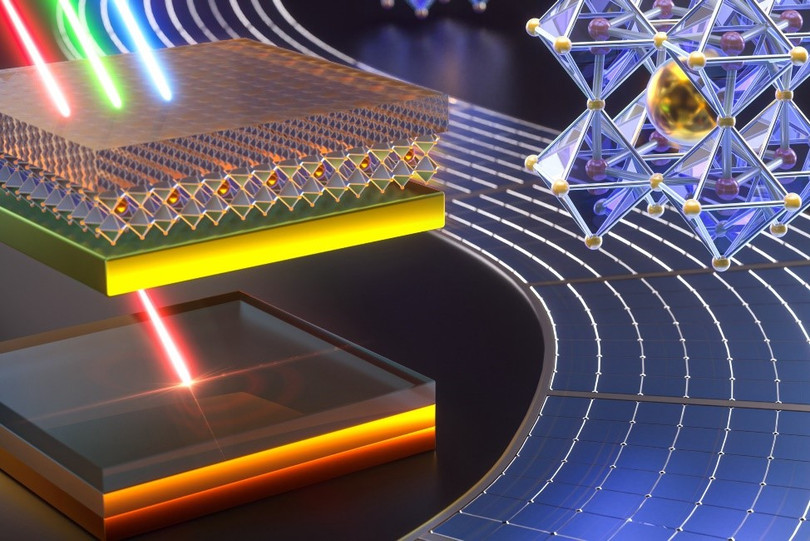 Sơ đồ cấu trúc của pin mặt trời song song perovskite - silicon. Ảnh pv-magazine Sơ đồ cấu trúc của pin mặt trời song song perovskite - silicon. Ảnh pv-magazine