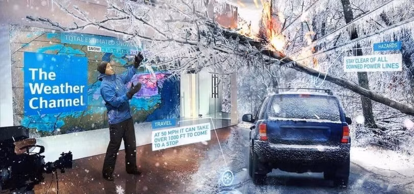 Chương trình dự báo thời tiết sử dụng thực tế hỗn hợp. Ảnh: Digital Bodies.