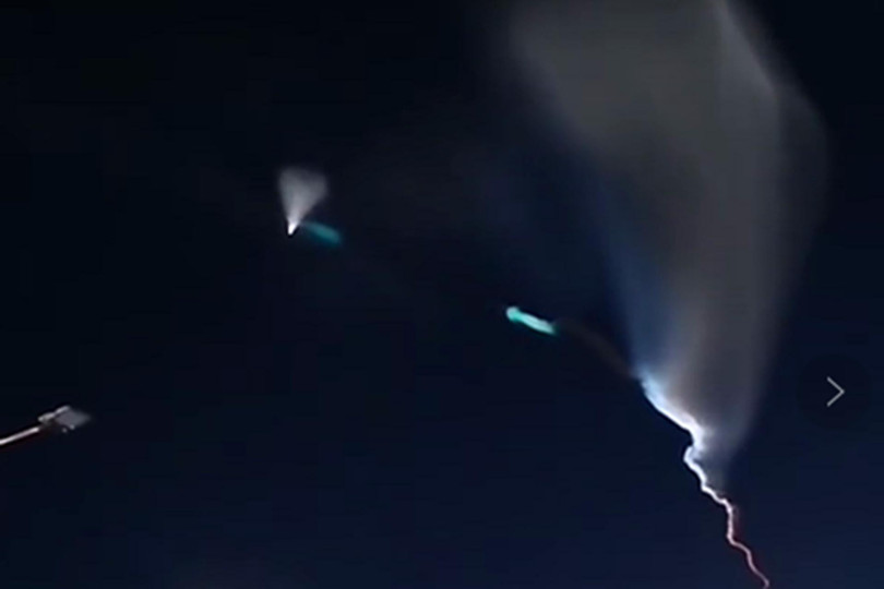 Hình ảnh vụ phóng trên bầu trời (Ảnh: Dwnews). Hình ảnh vụ phóng trên bầu trời (Ảnh: Dwnews).