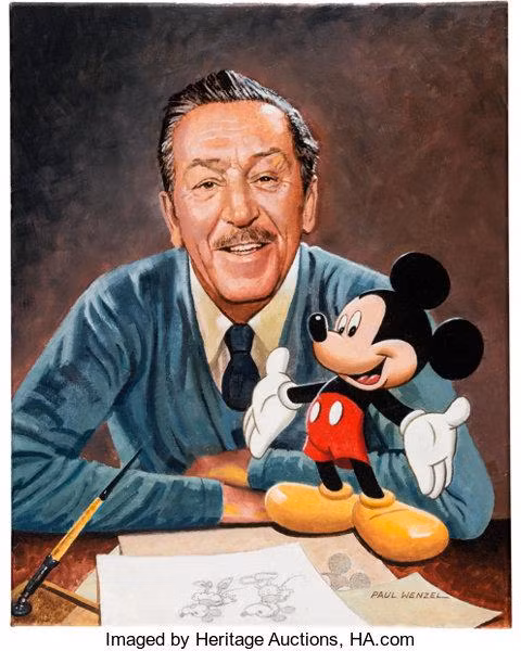 Walt Disney và nhân vật Chuột Mickey nổi tiếng (Ảnh: Comic).