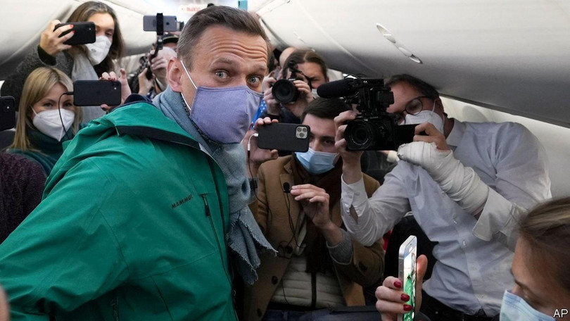 Ông Navalny hiện trở thành nhân vật trung tâm gây nên các rắc rối trong quan hệ giữa Nga với phương Tây (Ảnh: Economist). Ông Navalny hiện trở thành nhân vật trung tâm gây nên các rắc rối trong quan hệ giữa Nga với phương Tây (Ảnh: Economist).