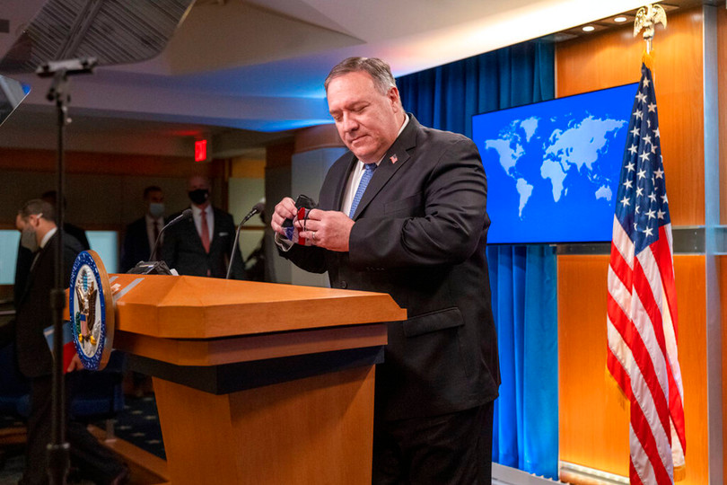 Ngoại trưởng Mỹ Mike Pompeo công khai tuyên bố Đài Loan chưa bao giờ là một phần của Trung Quốc gây căng thẳng thêm trong quan hệ Trung - Mỹ (Ảnh: AP).