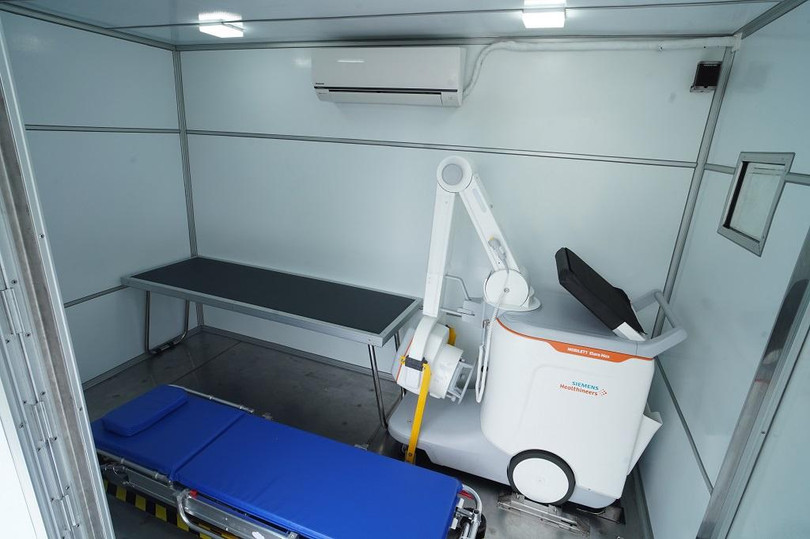 Các phòng chức năng phù hợp để bố trí các thiết bị cần thiết, phục vụ công tác chụp X-quang và siêu âm