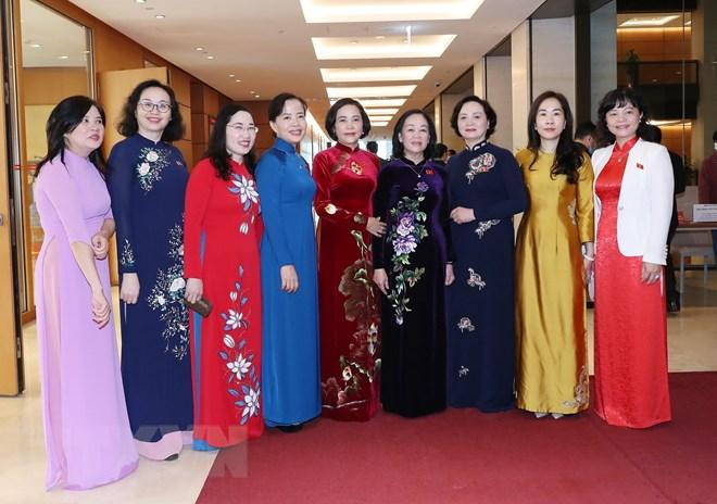 Các đại biểu Quốc hội dự phiên khai mạc. (Ảnh: Trọng Đức/TTXVN)