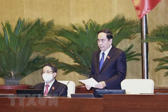 Phó Chủ tịch Thường trực Quốc hội Trần Thanh Mẫn phát biểu. (Ảnh: Thống Nhất/TTXVN)