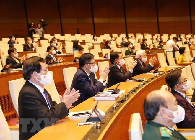 Các đại biểu Quốc hội dự phiên khai mạc. (Ảnh: Trọng Đức/TTXVN)