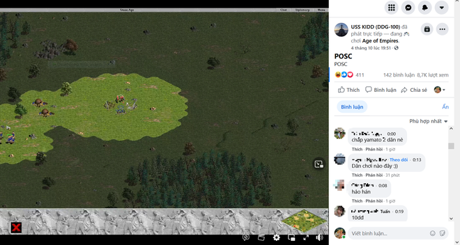 Nhiều dân mạng Việt Nam bình luận trong video livestream trên trang Facebook của USS Kidd (DDG-100). Nhiều dân mạng Việt Nam bình luận trong video livestream trên trang Facebook của USS Kidd (DDG-100).