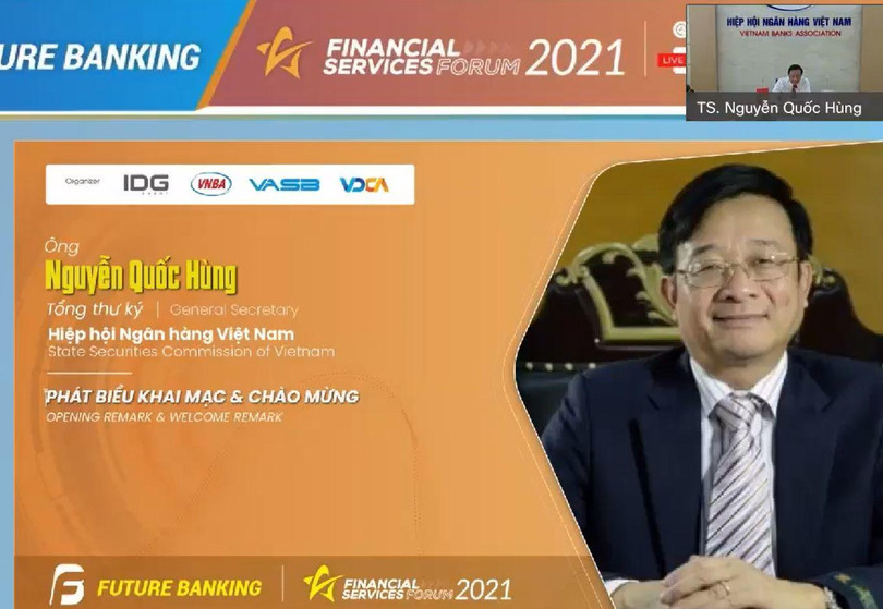 Ông Nguyễn Quốc Hùng, Tổng thư ký Hiệp hội ngân hàng Việt Nam. Ảnh chụp màn hình Ông Nguyễn Quốc Hùng, Tổng thư ký Hiệp hội ngân hàng Việt Nam. Ảnh chụp màn hình