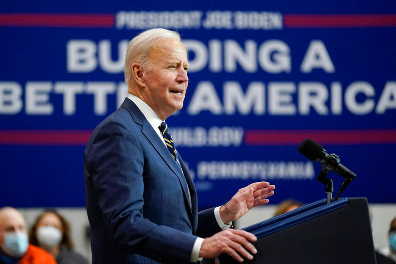 Tổng thống Mỹ Joe Biden báo động 8.500 quân và đưa 3 ngàn quân tới châu Âu để đối phó Nga tập kết quân đội ở biên giới với Ukraine (Ảnh: AP). Tổng thống Mỹ Joe Biden báo động 8.500 quân và đưa 3 ngàn quân tới châu Âu để đối phó Nga tập kết quân đội ở biên giới với Ukraine (Ảnh: AP).