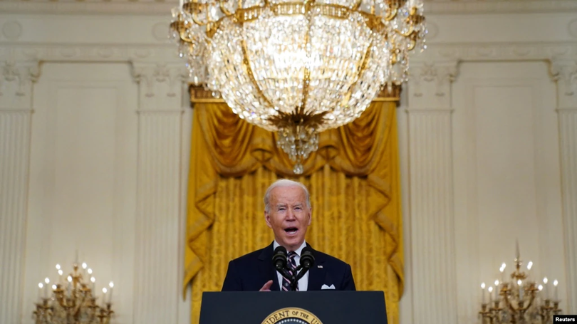 Ngày 22/2, Tổng thống Mỹ Joe Biden tuyên bố các biện pháp trừng phạt mới đối với Nga (Ảnh: Reuters) Ngày 22/2, Tổng thống Mỹ Joe Biden tuyên bố các biện pháp trừng phạt mới đối với Nga (Ảnh: Reuters)