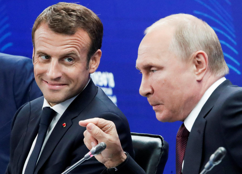 Tổng thống Pháp Macron nói Tổng thống Nga Putin đã đưa ra một số đảm bảo với ông về việc giải quyết cuộc khủng hoảng Ukraine, nhưng Điện Kremlin đã bác bỏ (Ảnh: NYT).