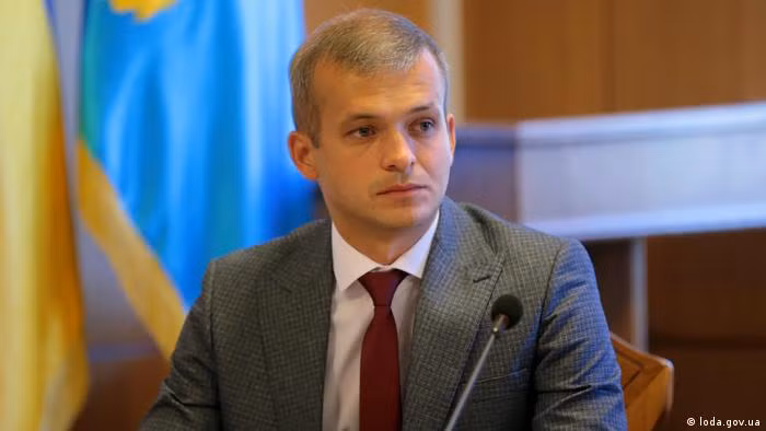 Ông Wassyl Losynskyj, Thứ trưởng Bộ Công nghiệp Ukraine bị bắt hôm 21/1 vì tội nhận hối lộ (Ảnh: Deutsche Welle).