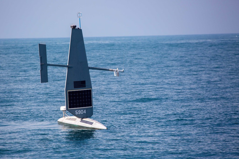 Tàu không người lái “Saildrone Explorer”hoạt động liên tục 220 ngày trên biển (Ảnh: Chinatimes).