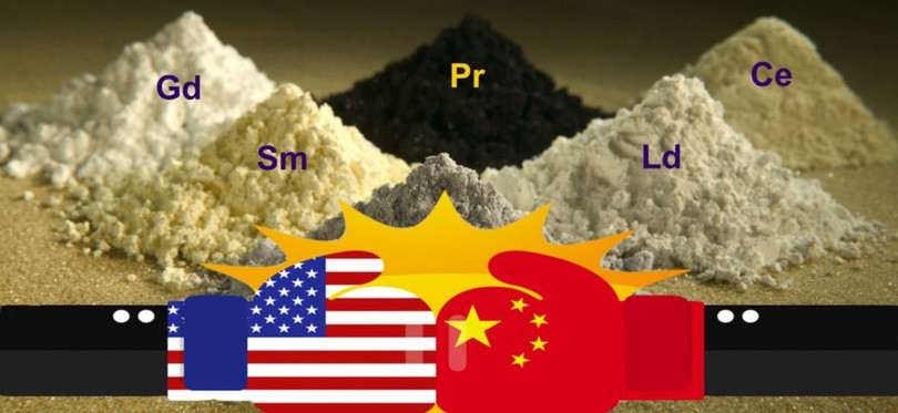 Truyền thông Trung Quốc cho rằng họ đã thành công trong "cuộc chiến đất hiếm" nhằm vào Mỹ. Ảnh: Hk01.