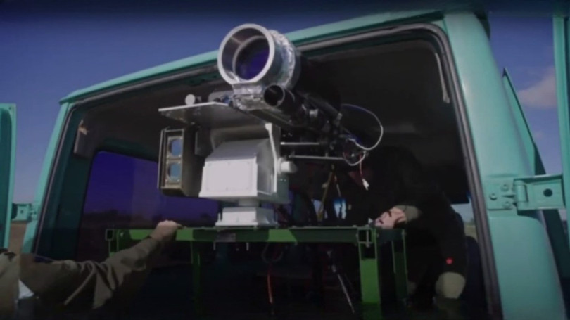 Hệ thống vũ khí laser "Tryzub" chống máy bay không người lái do Ukraine tự phát triển. Ảnh: Militarna.