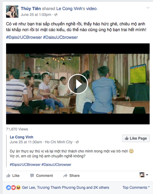 Trang cá nhân của ca sỹ Thủy Tiên cũng xác nhận điều này.