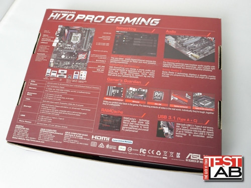 Mặt sau hộp đựng.