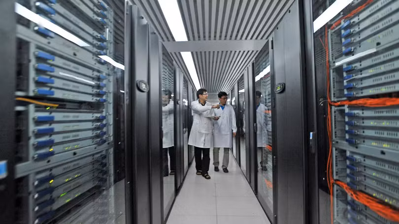 Siêu máy tính Thiên Hà của Trung Quốc từng là máy tính nhanh nhất thế giới năm 2010 (Ảnh: RFI).