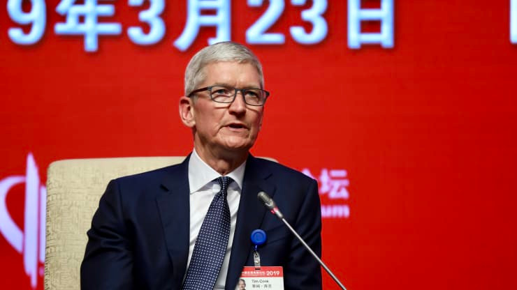 CEO Tim Cook tại Diễn đàn Phát triển Trung Quốc 2019. Ảnh: CNBC
