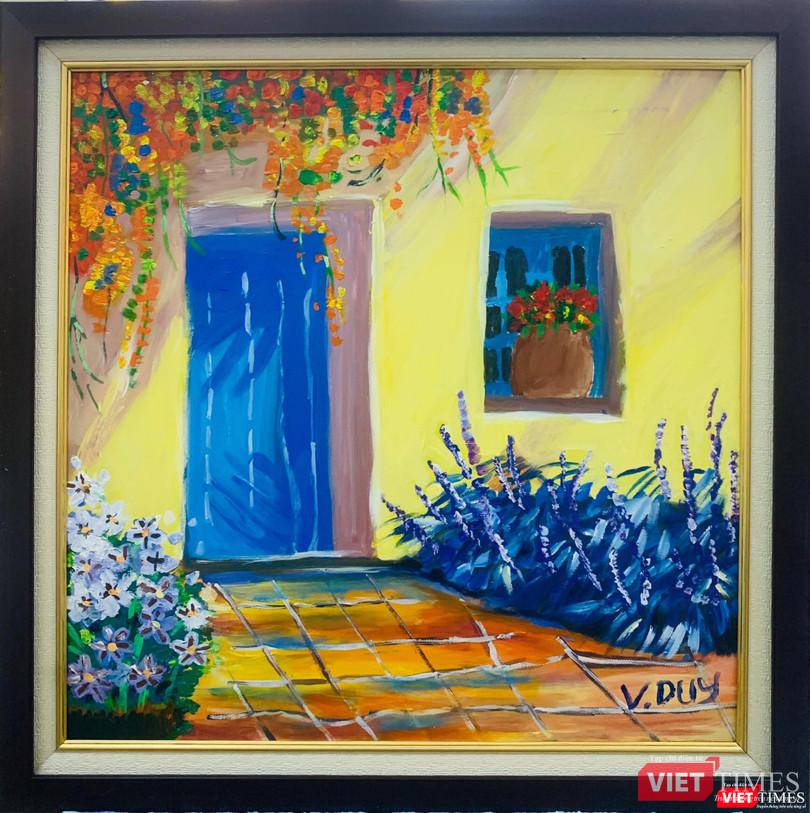 Bức tranh của bé Nguyễn Văn Duy tham dự triển lãm “Gặp gỡ tháng ba”