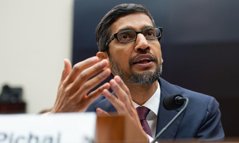 Sundar Pichai trong một cuộc điều trần trước quốc hội Mỹ. Ảnh: AFP. Sundar Pichai trong một cuộc điều trần trước quốc hội Mỹ. Ảnh: AFP.