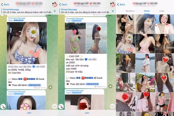 Các tú ông, tú bà đăng thông tin về "Sugar Baby" trong các nhóm chat.