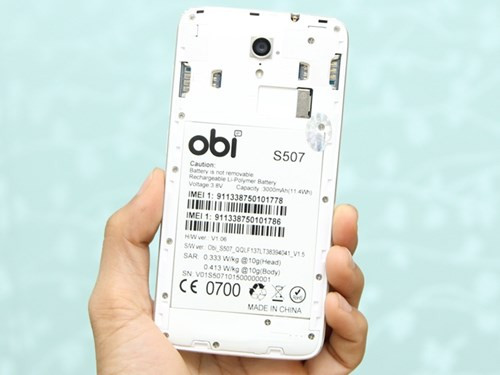 Obi S507 sở hữu dung lượng pin nổi bật, lên đến 3.000 mAh.