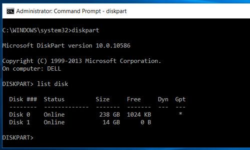 Danh sách thiết bị lưu trữ được kết nối vào máy tính.