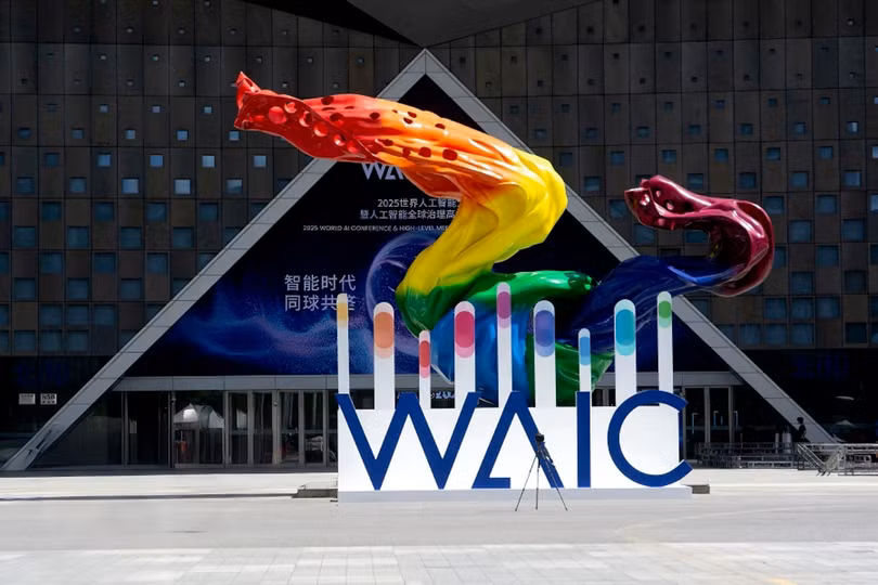 Hội nghị và Triển lãm AI Thế giới khai mạc ngày 27/7 tại Thượng Hải. Ảnh: Xinhua.
