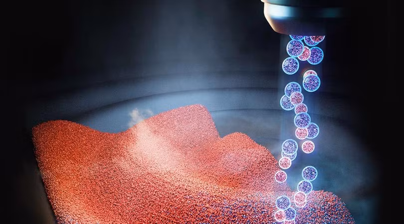 Sơ đồ mô phỏng in 3D kết hợp thông lượng cao. Ảnh SciTech Daily